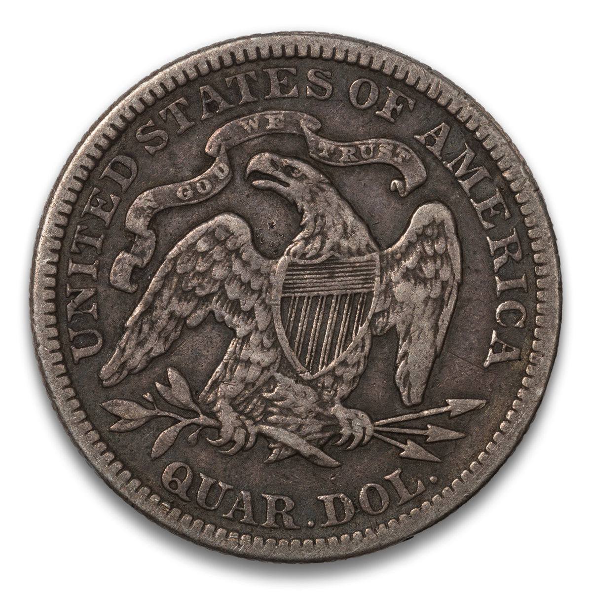 US 25 Cent Seated With Motto 1876 VF-25