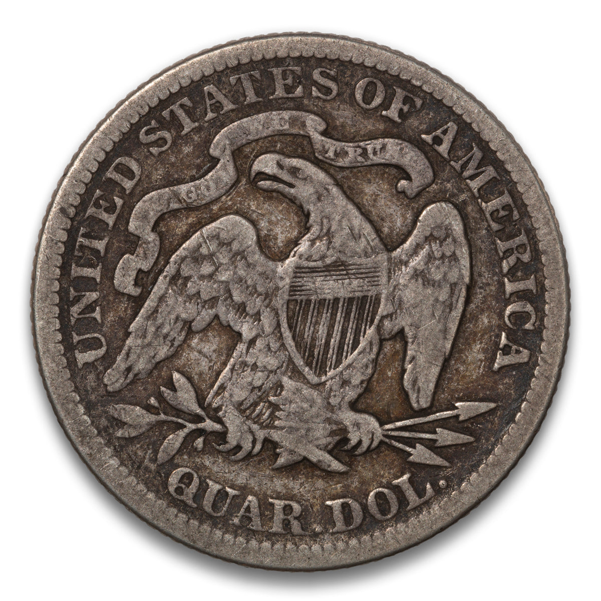 US 25 Cent Seated With Motto 1877 F-12