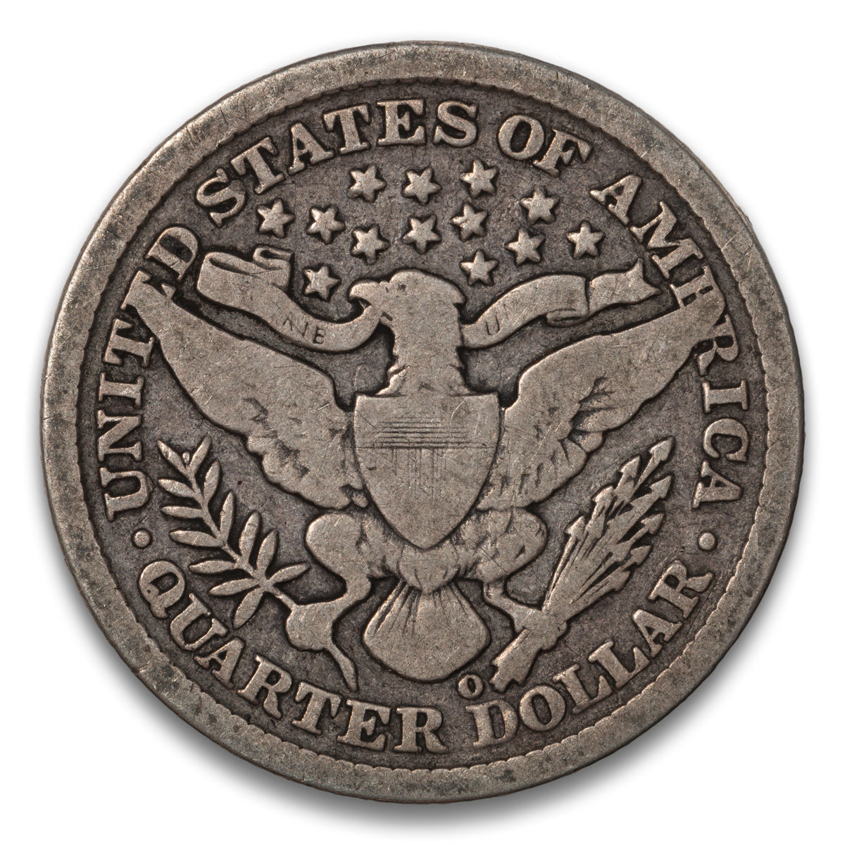 US 25 Cent Barber 1893O Far Right Mintmark VG-8