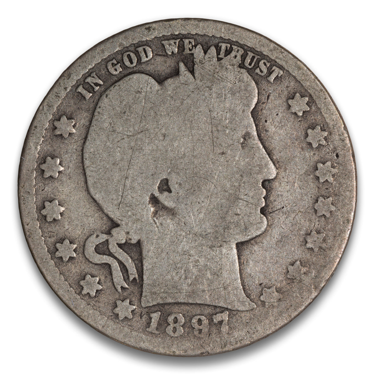 US 25 Cent Barber 1897O aG-3