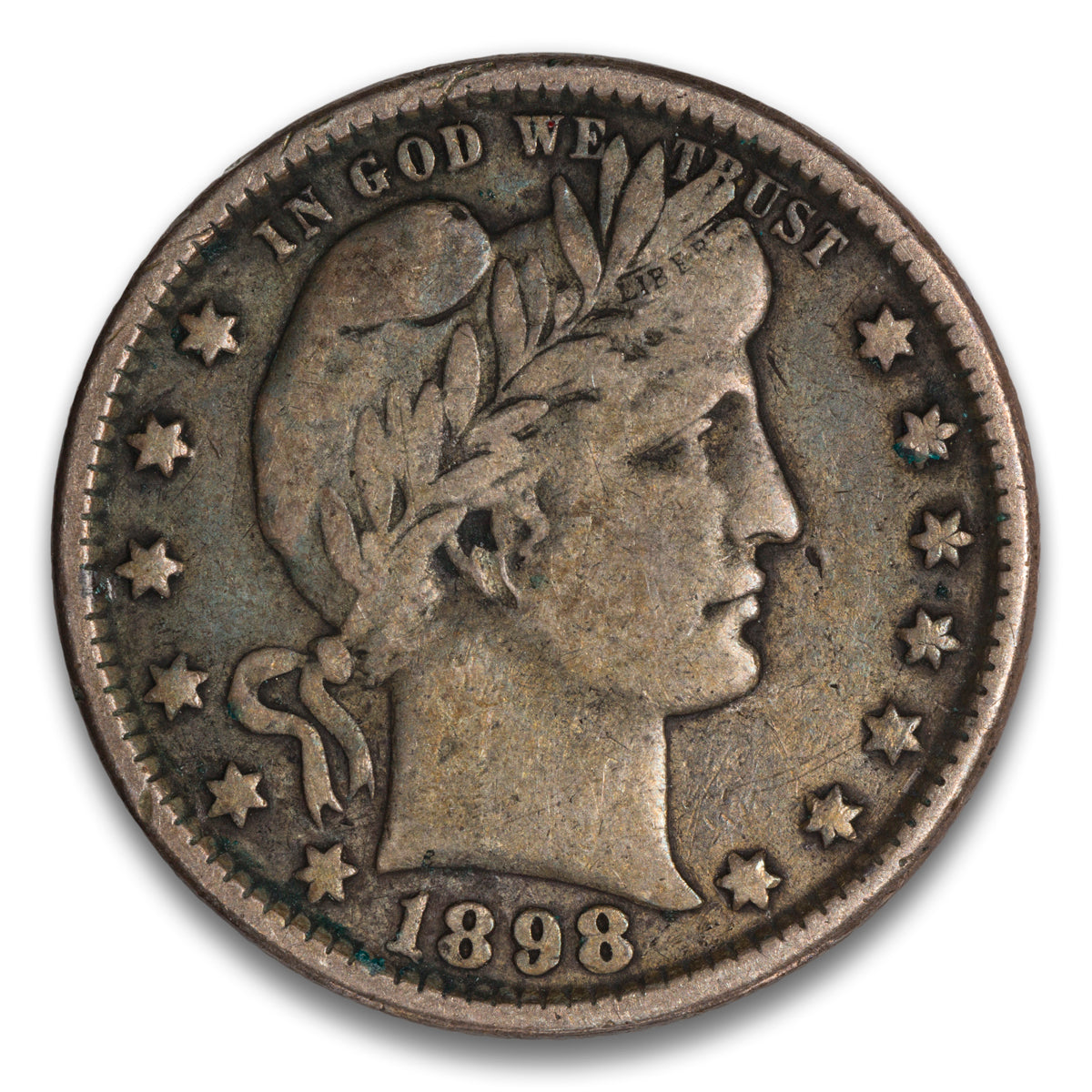 US 25 Cent Barber 1898O F-15