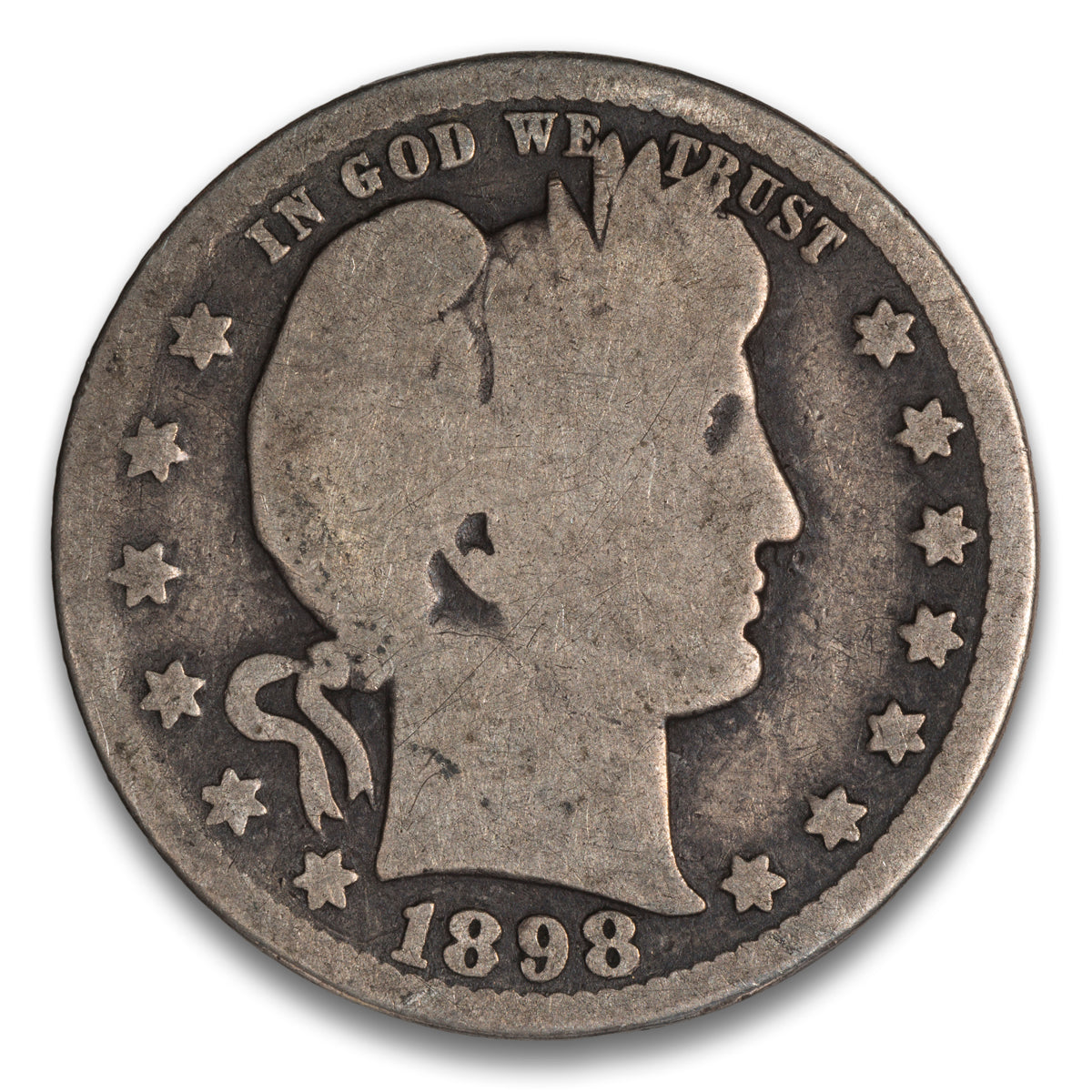 US 25 Cent Barber 1898O G-4
