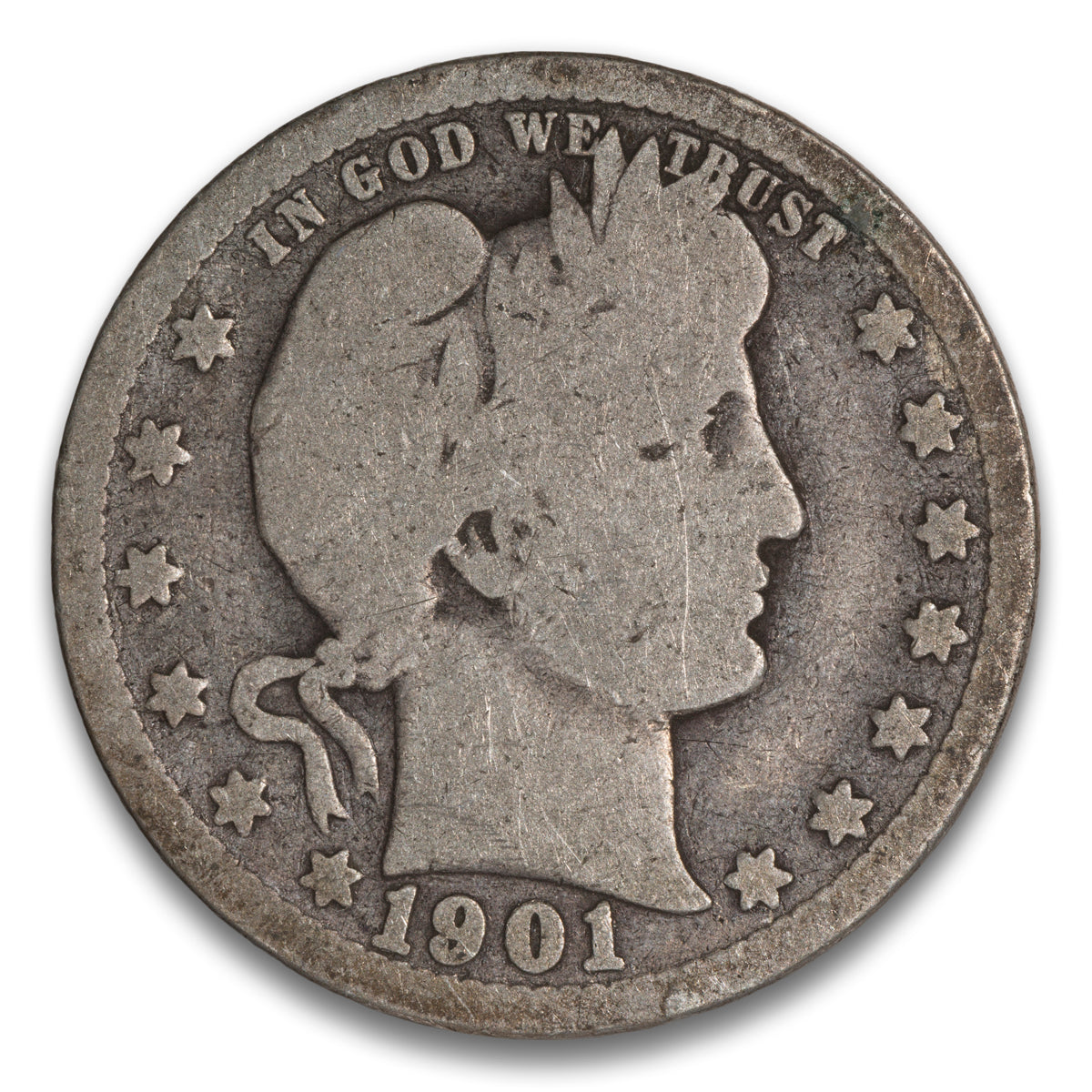 US 25 Cent Barber 1901 G-6
