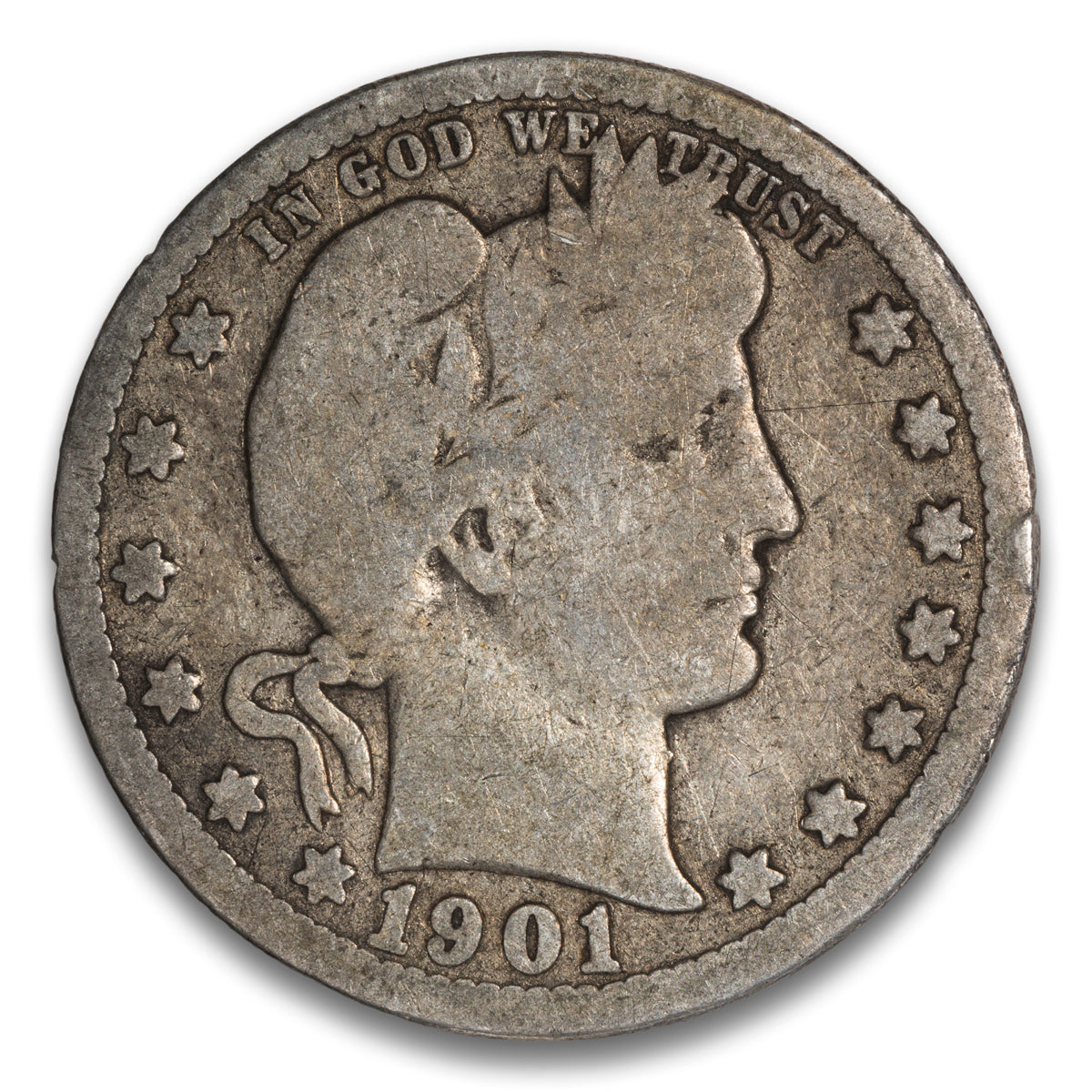 US 25 Cent Barber 1901O G-6