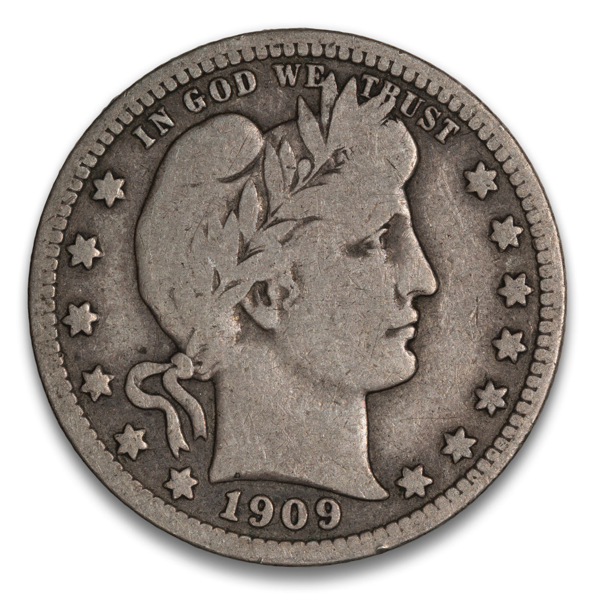US 25 Cent Barber 1909 VG-10