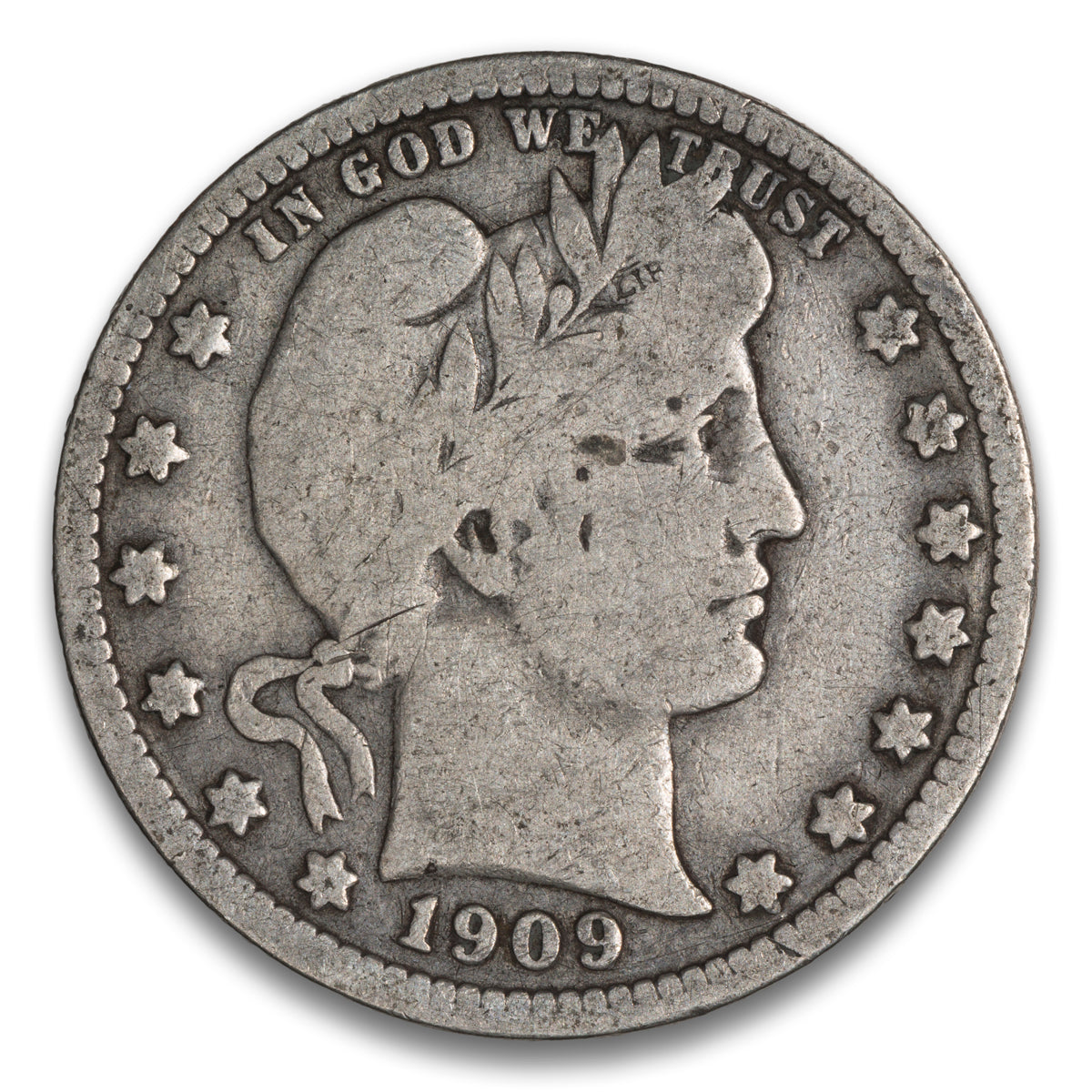 US 25 Cent Barber 1909 VG-10