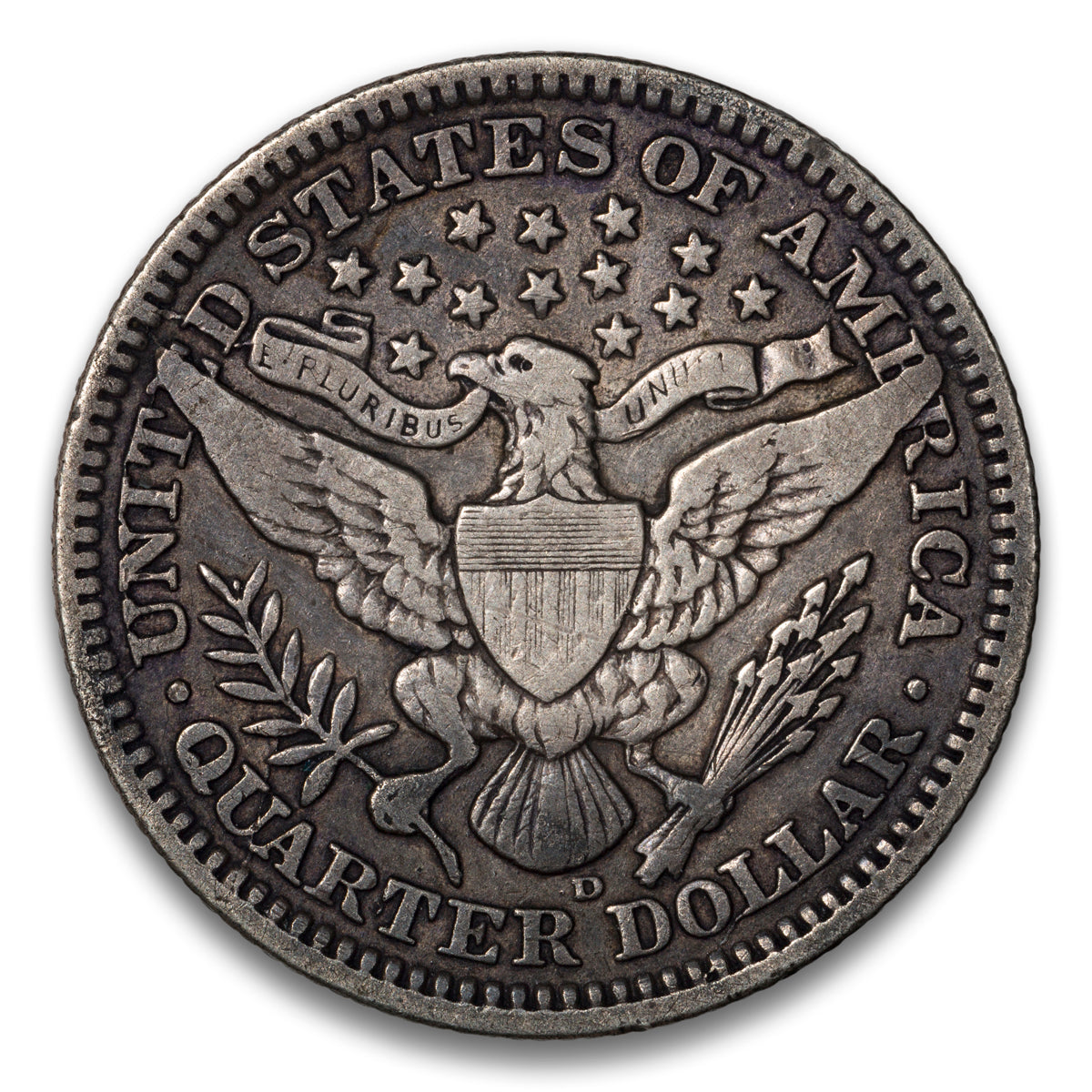 US 25 Cent Barber 1909D VF-25