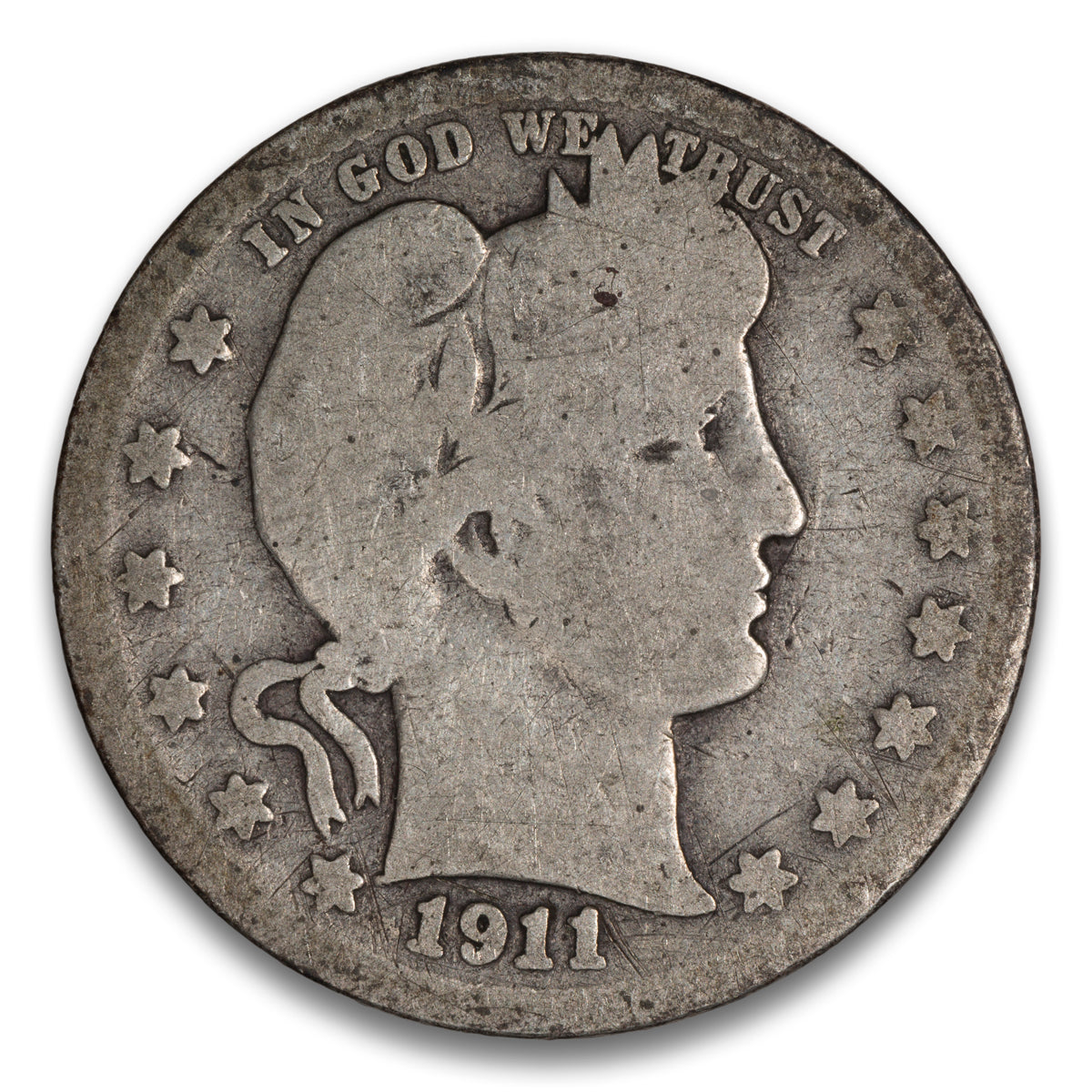 US 25 Cent Barber 1911D G-6