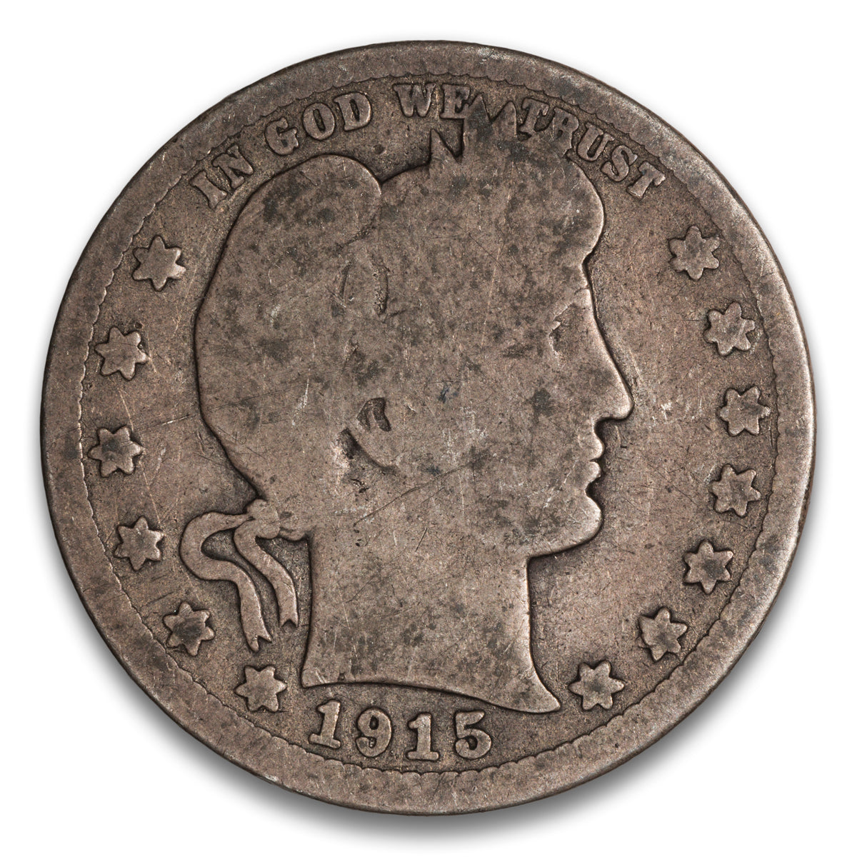 US 25 Cent Barber 1915S G-4