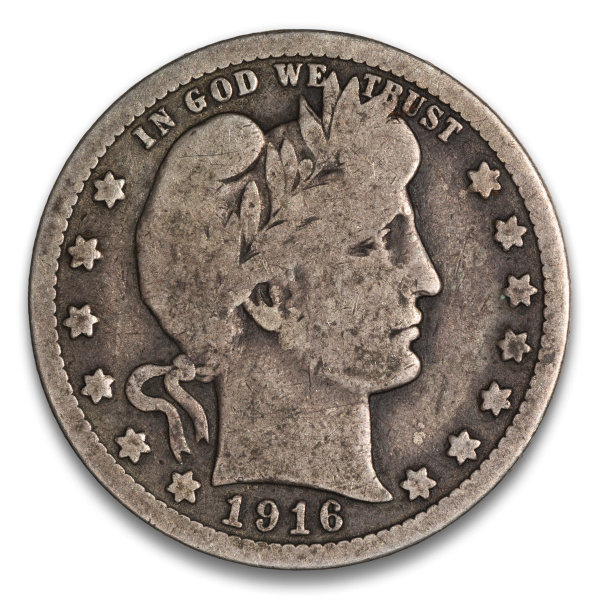 US 25 Cent Barber 1916 VG-8