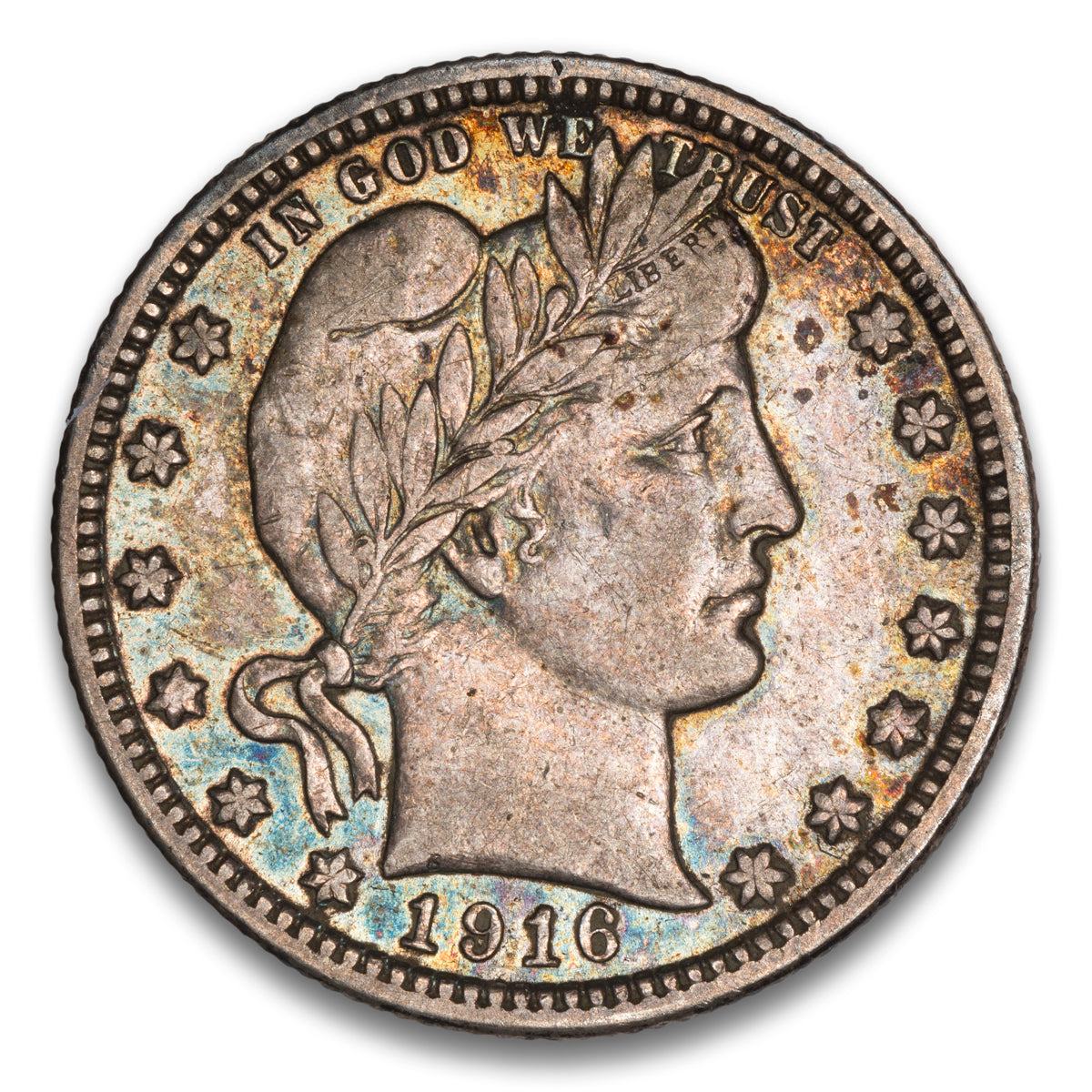 US 25 Cent Barber 1916D VF-35