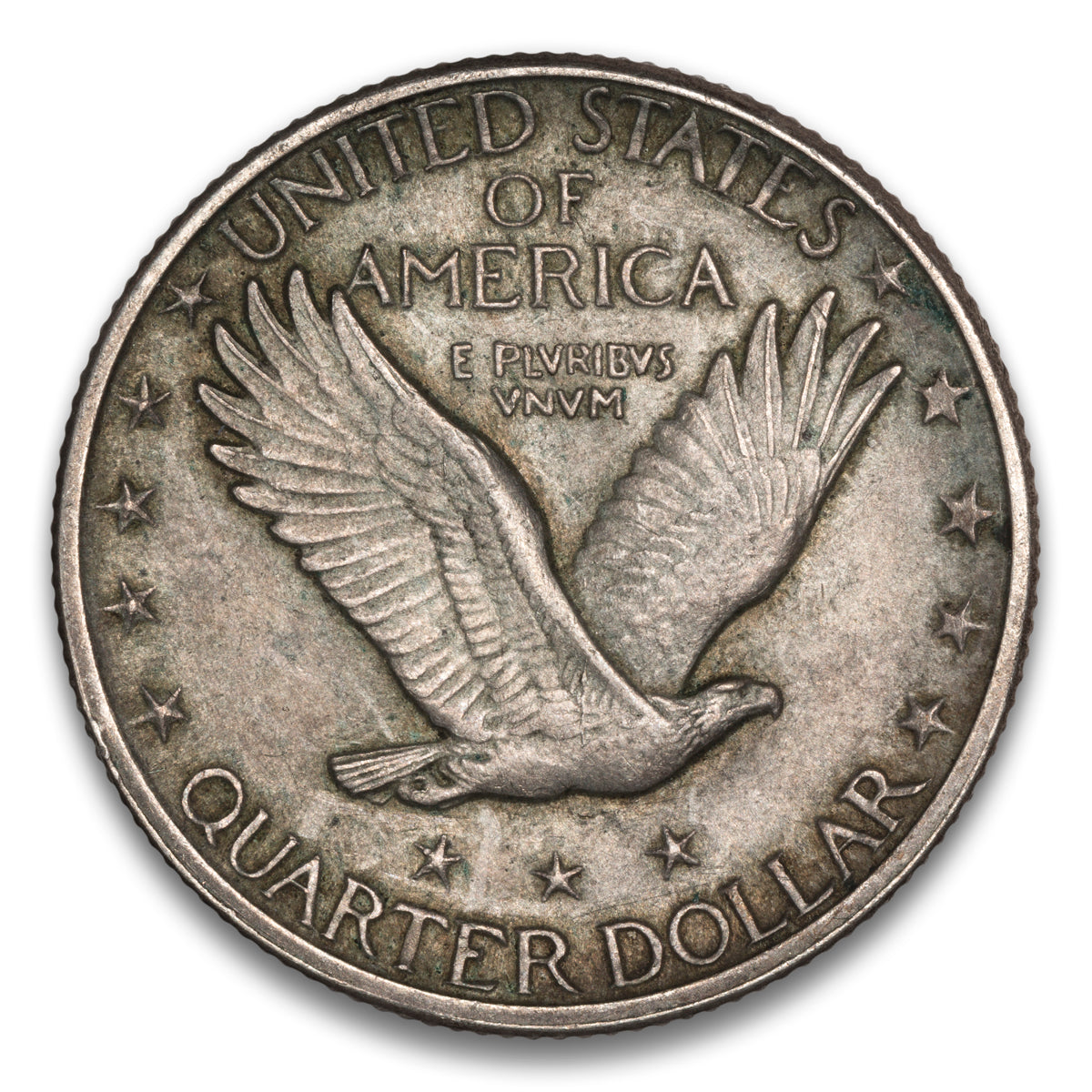 US 25 Cent Standing 1918D AU-53 Full Head