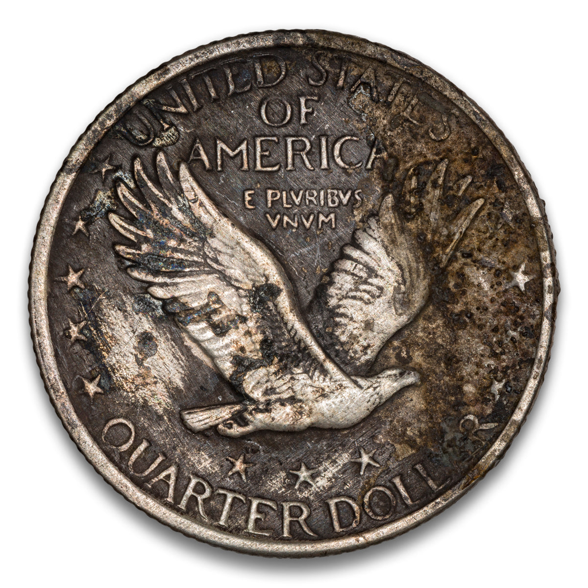US 25 Cent Standing 1920 AU-50