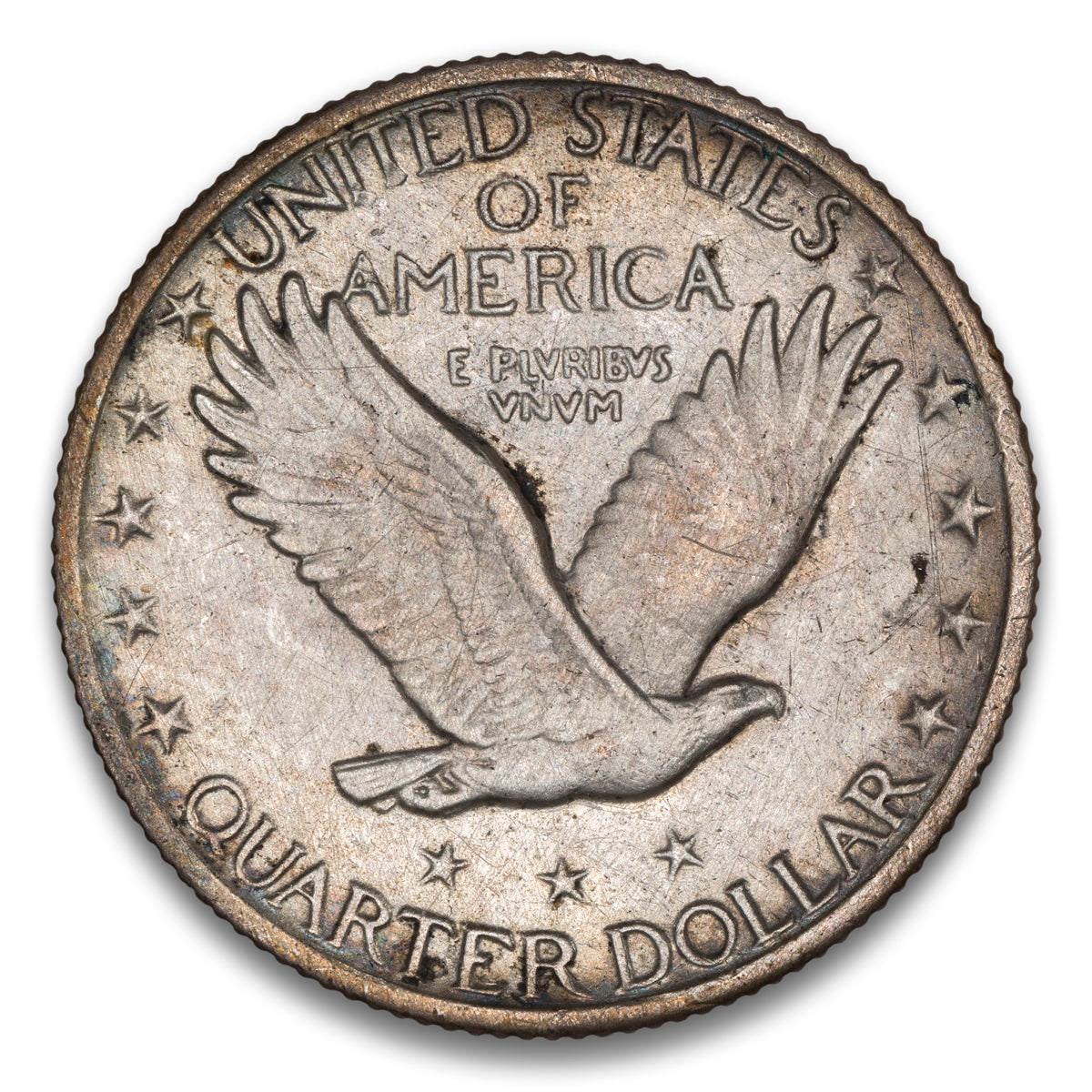 US 25 Cent Standing 1925 EF-45