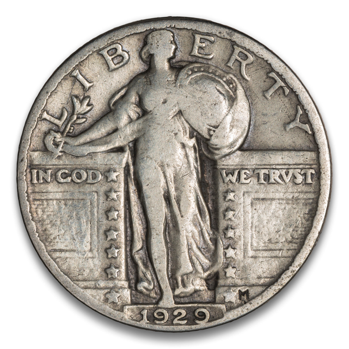 US 25 Cent Standing 1929 F-12