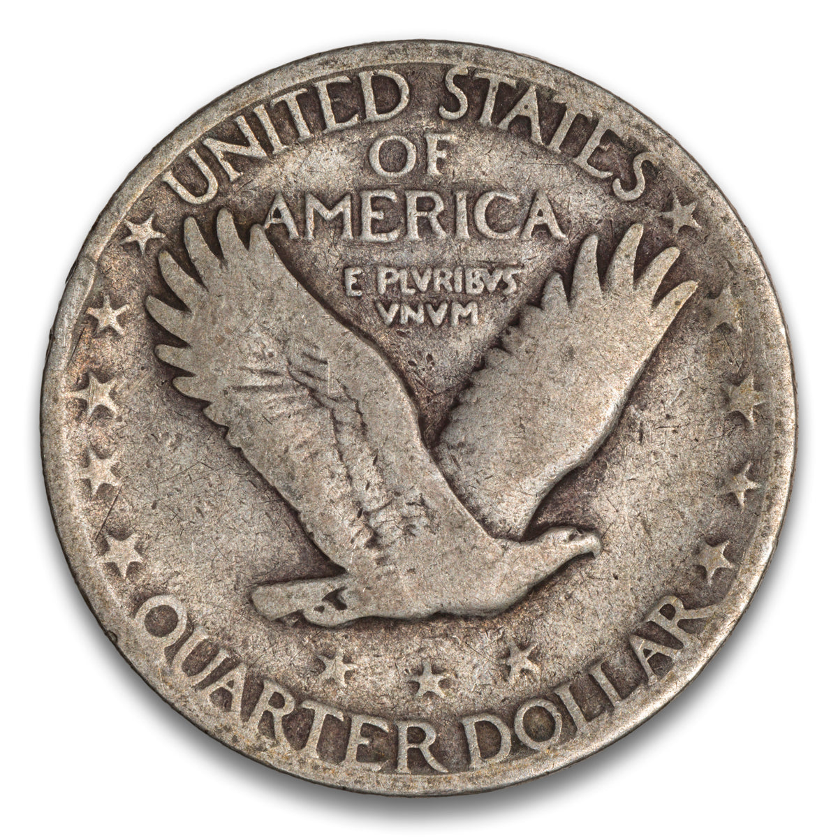 US 25 Cent Standing 1929S FS-401 Obverse Die Clash VG-8