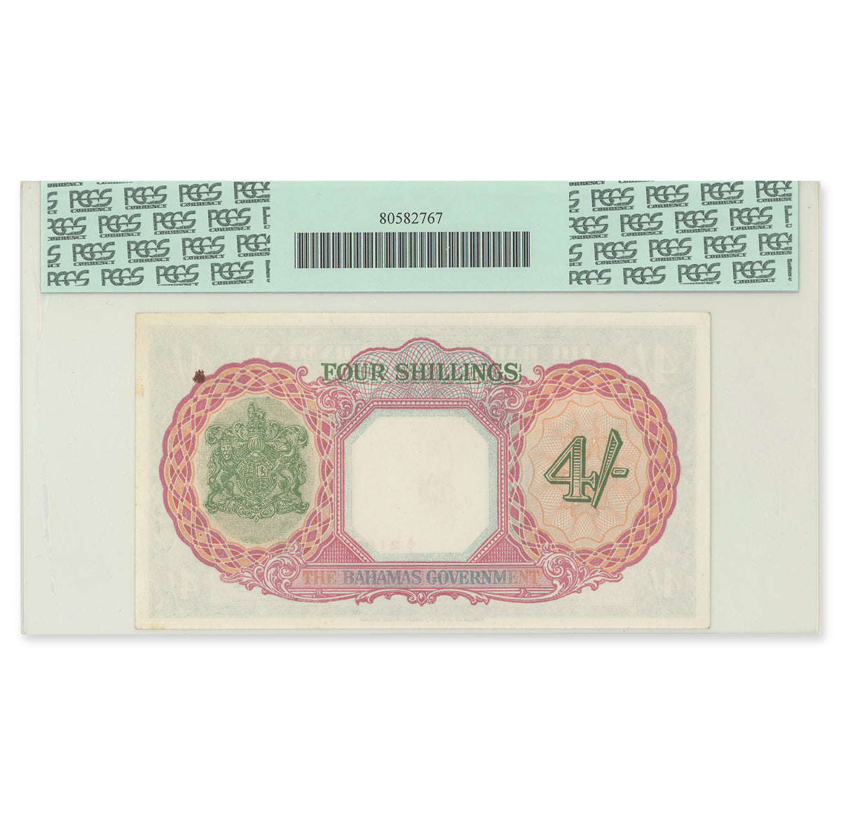 Bahamas 4 Shillings 1936 P# 9e PMG AU-58