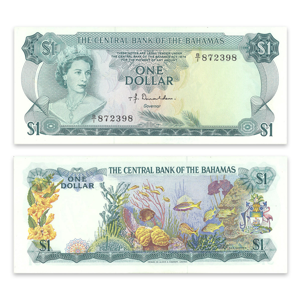 Bahamas 1 Dollar 1974 P# 35a UNC-62