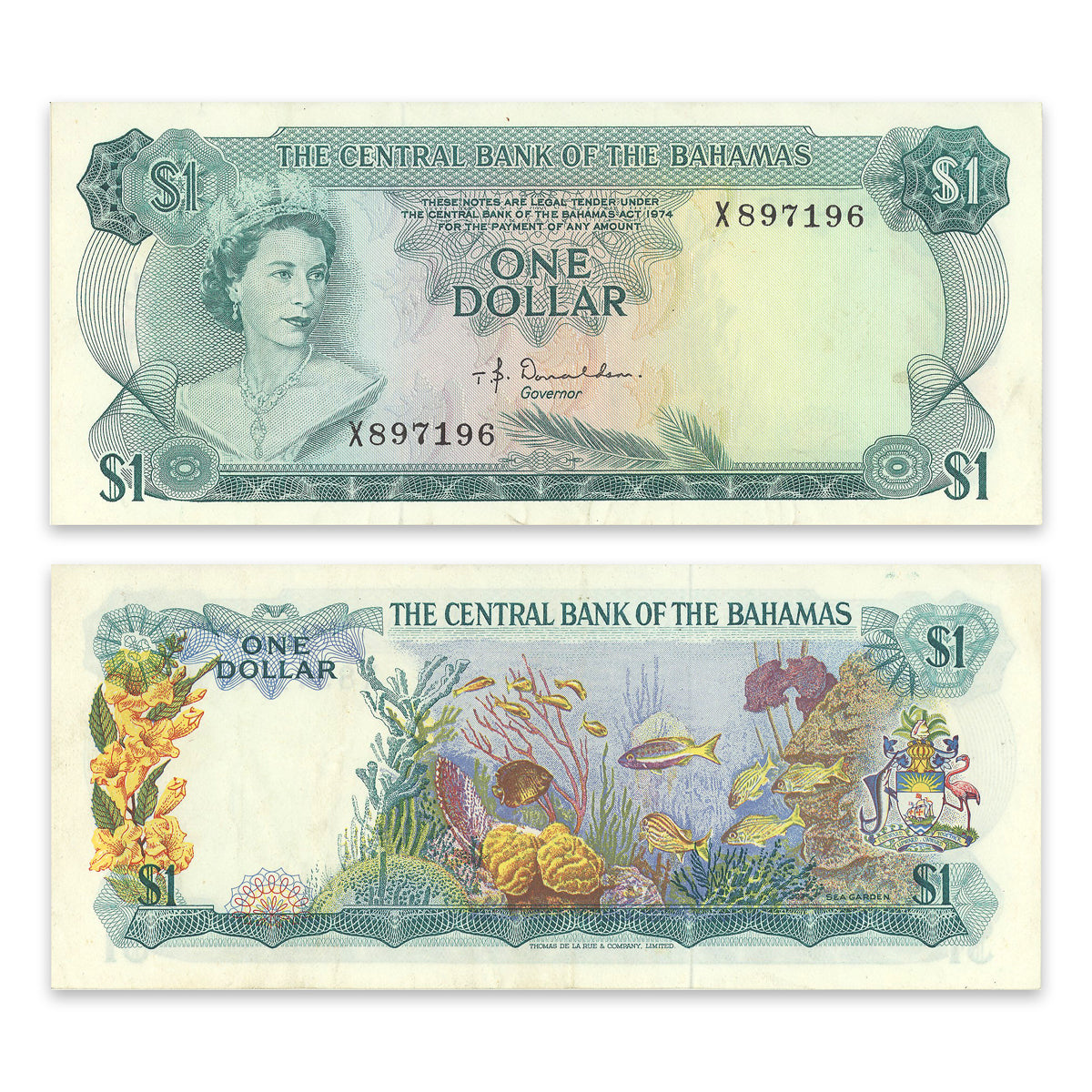 Bahamas 1 Dollar 1974 P# 35a EF-45