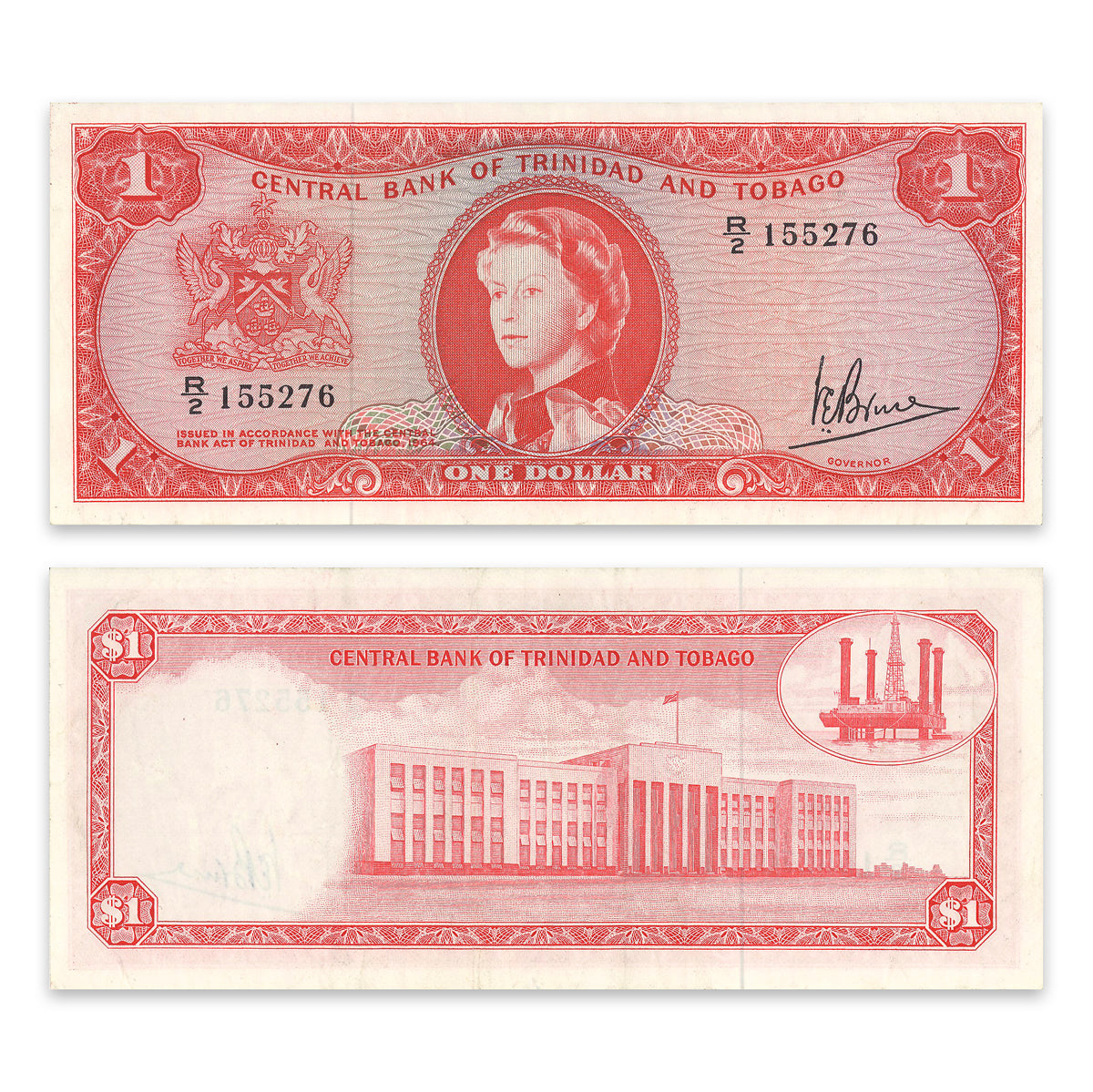 Trinidad & Tobago 1 Dollar 1964 P# 26c EF-40