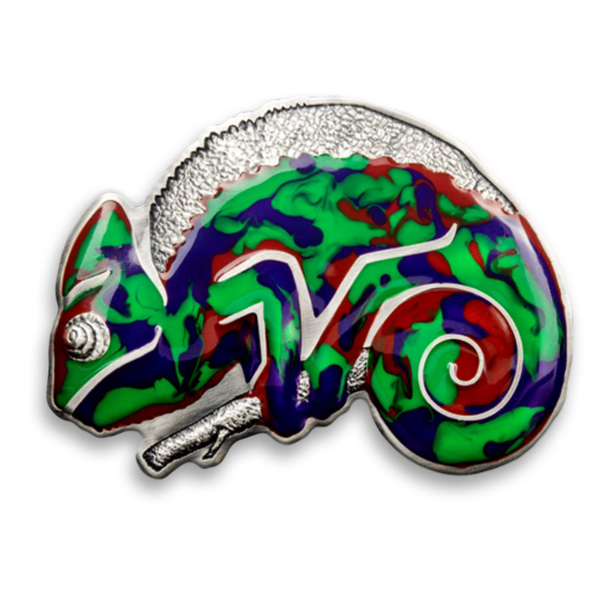 2023 $5 Great Master of Colour Change: Chameleon - Pure Silver Thermochromatic Coin