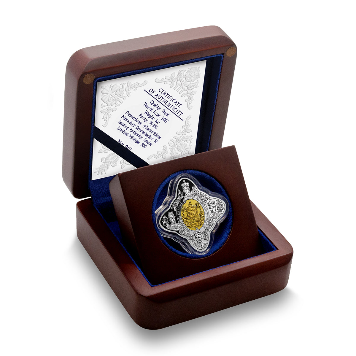 2017 $1 House of Windsor 100th Anniversary - Pure Silver Shaped Coin