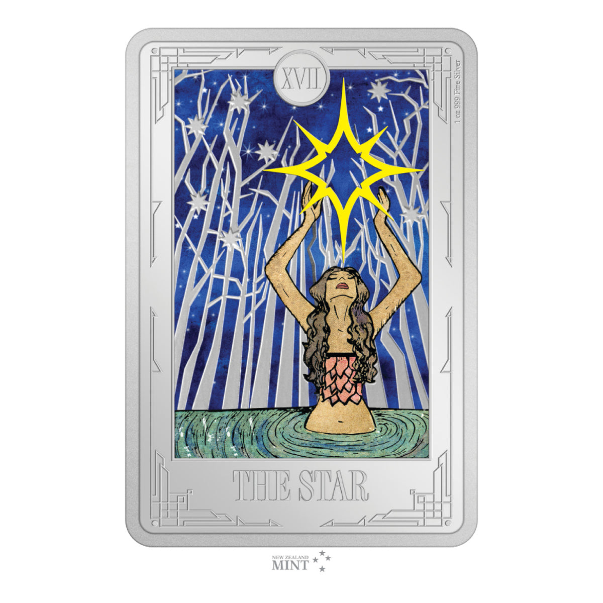2024 $2 Tarot Cards: XVII The Star - Pure Silver Coloured Coin