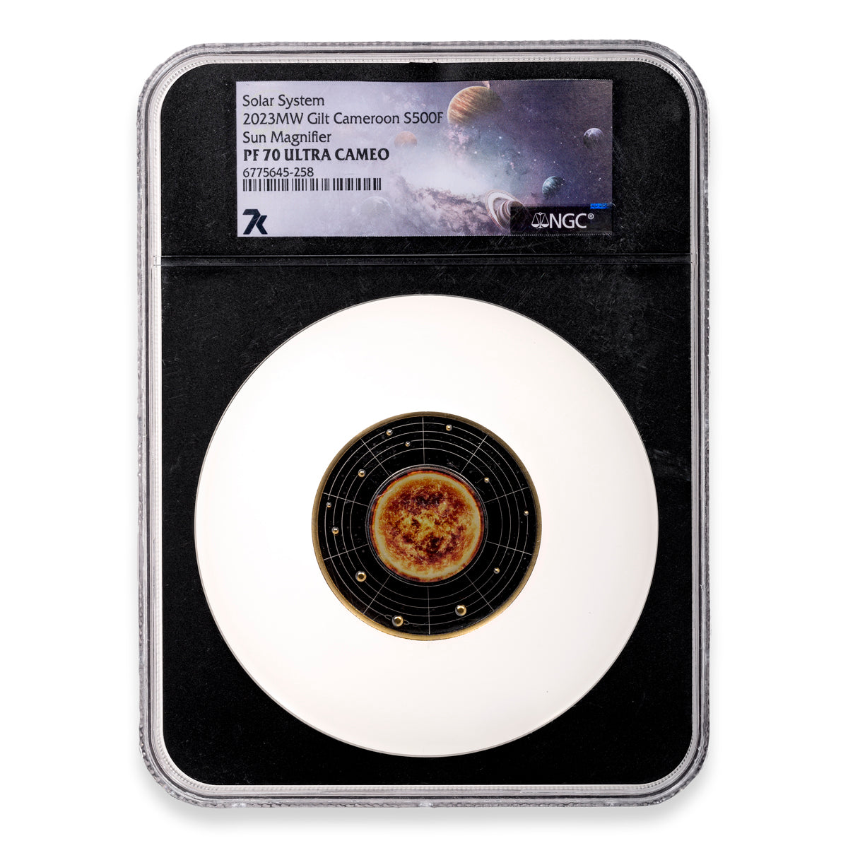 2023 500 Francs Solar System: The Sun - Pure Silver Coin