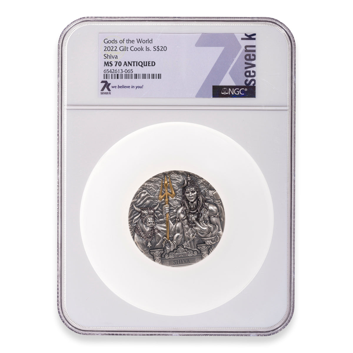2022 $20 Gods of the World: Shiva - Pure Silver Coin