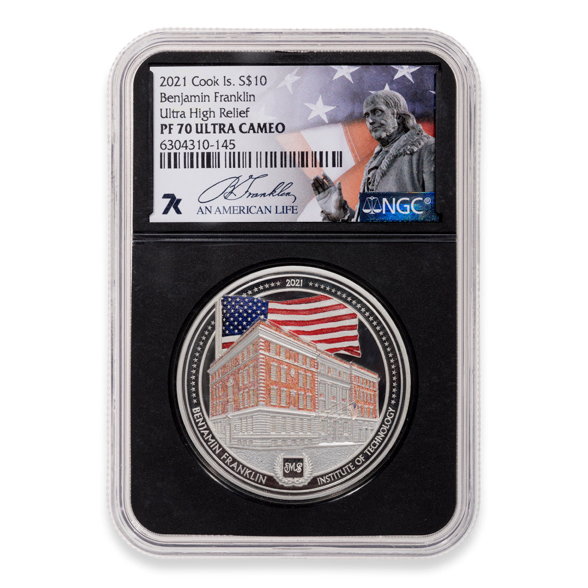 2021 $10 An American Life: Benjamin Franklin - Pure Silver Coin