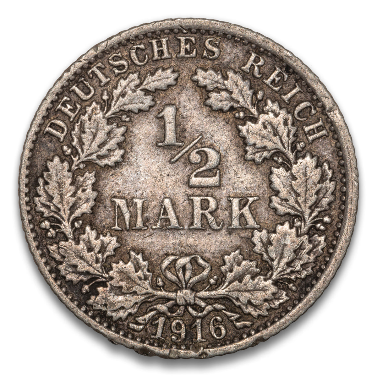 Germany Silver 1/2 Mark 1916 F