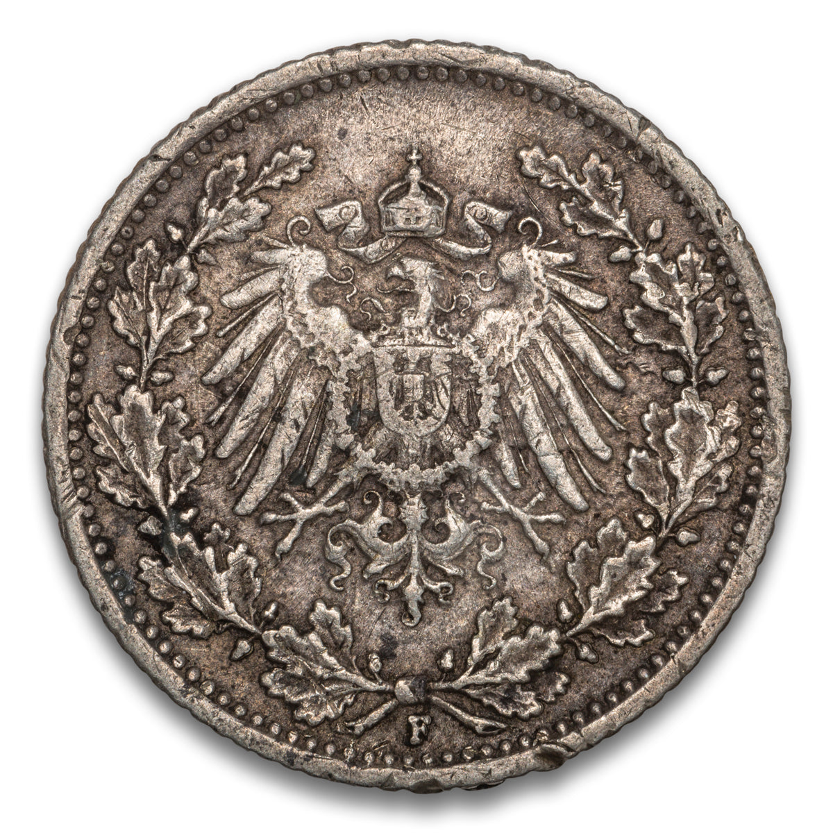 Germany Silver 1/2 Mark 1916 F