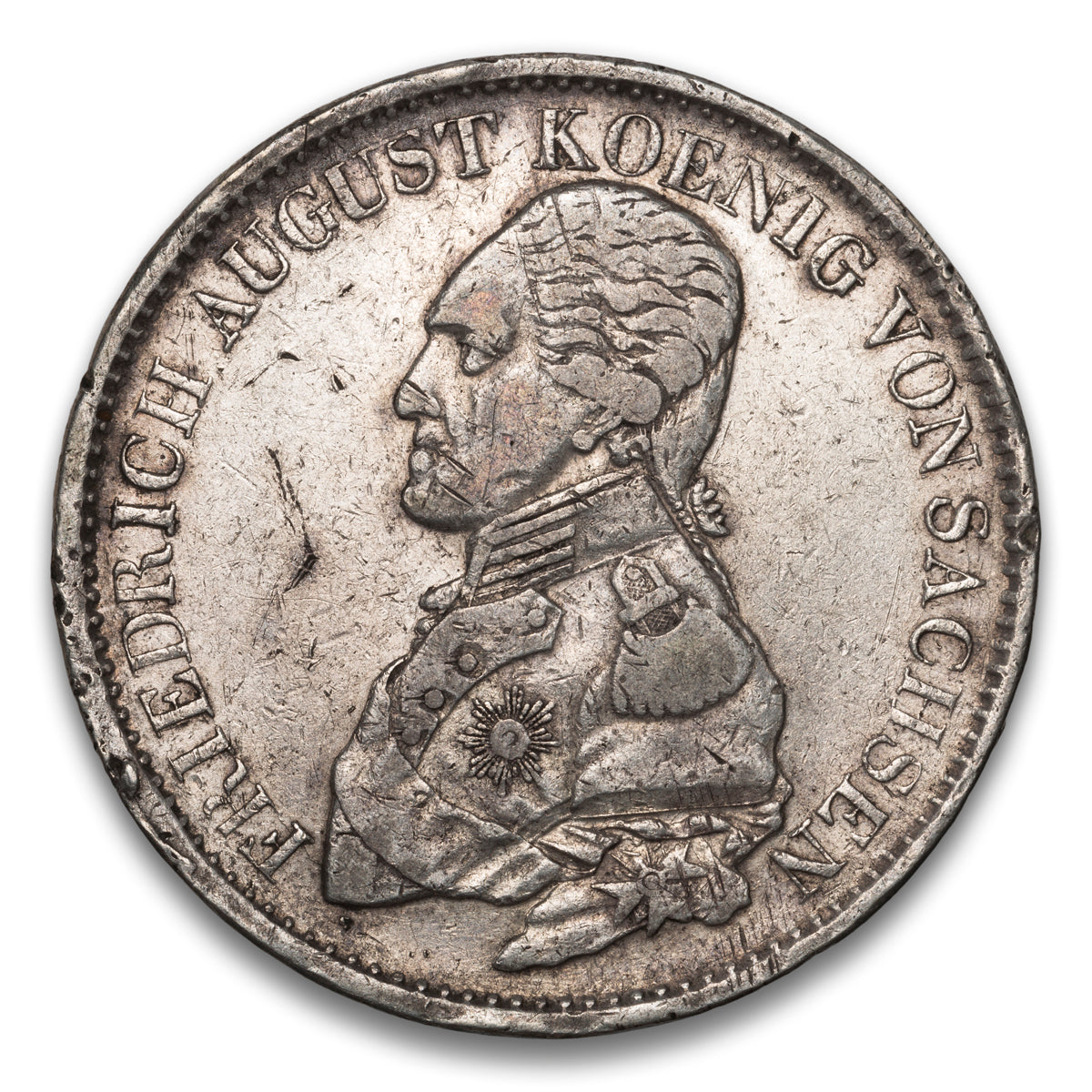 Saxony-Albertine German State Silver 1 Thaler 1821