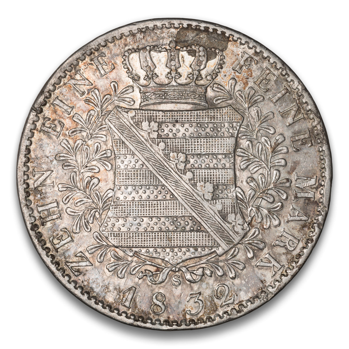 Saxony-Albertine German State Silver 1 Thaler 1832