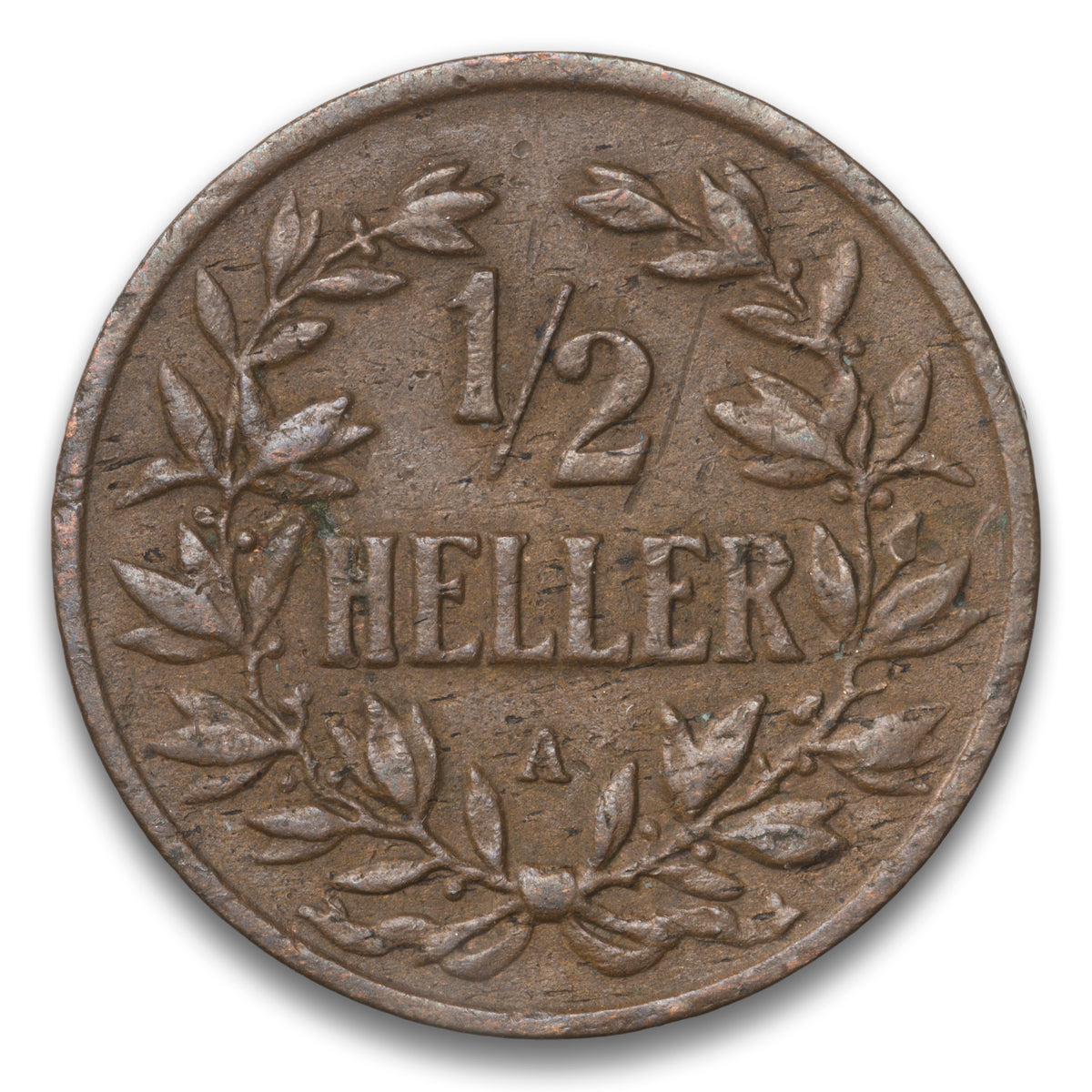 German East Africa Base 1/2 Heller 1904 A