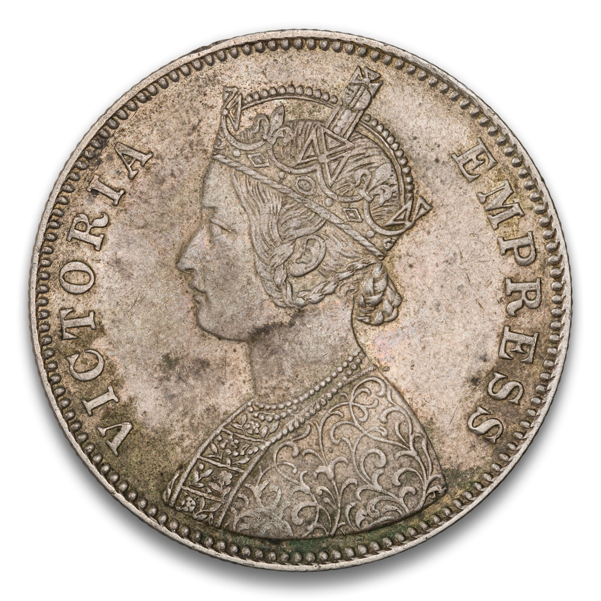 India Silver 1 Rupee 1885