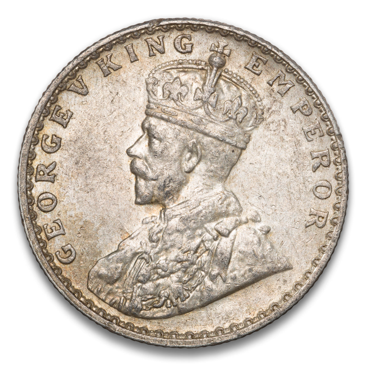 India Silver 1/2 Rupee 1936