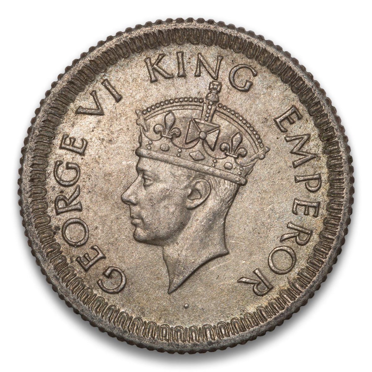 India Silver 1/4 Rupee 1942