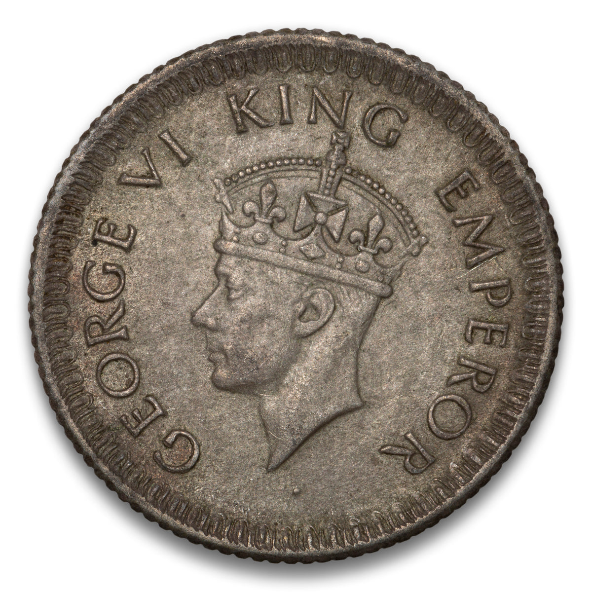 India Silver 1/4 Rupee 1943