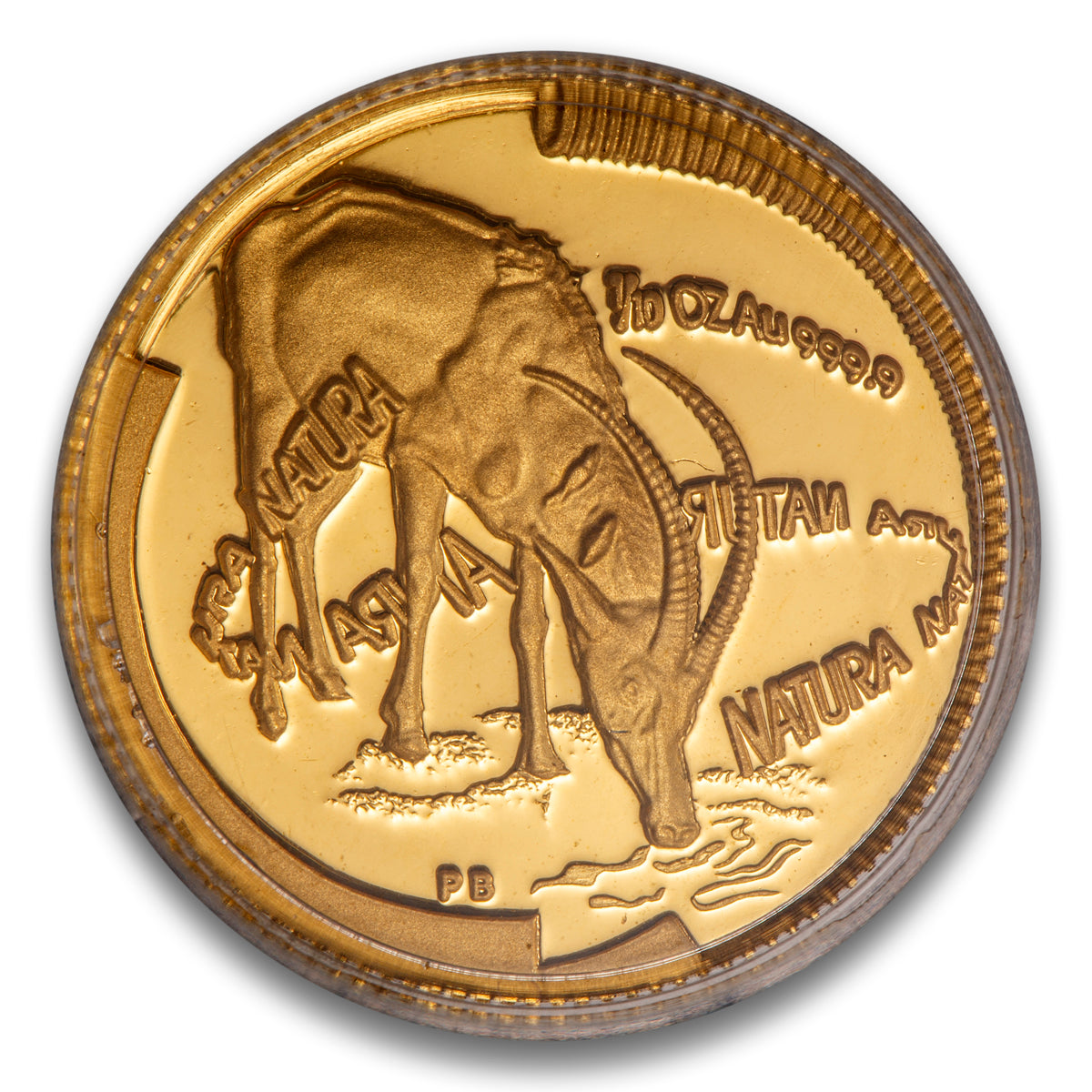2000 1/10th oz Natura Sable: Queen of the Antelope - Pure Gold Coin