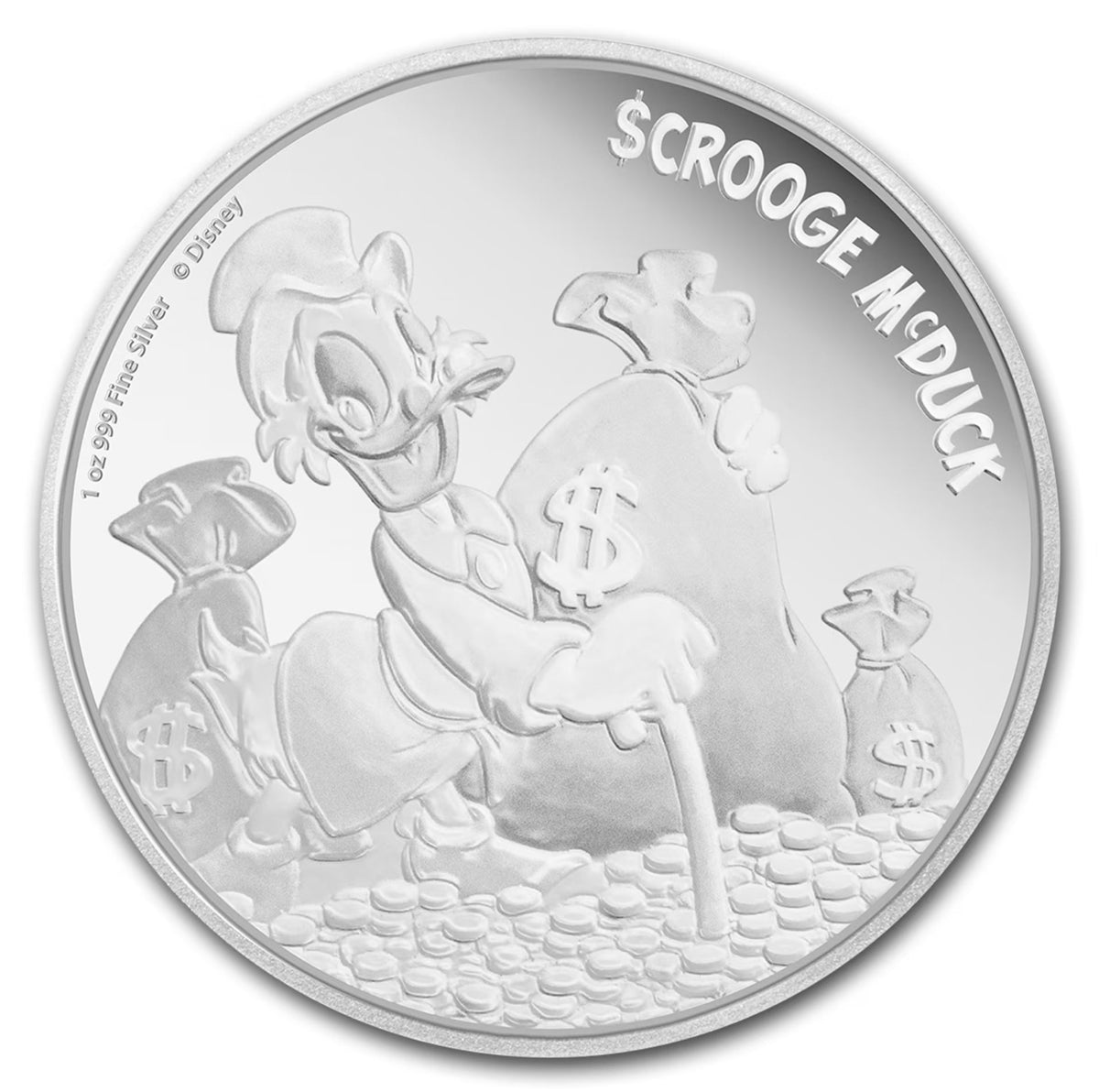 2015 $2 Disney Scrooge McDuck - Pure Silver Coin