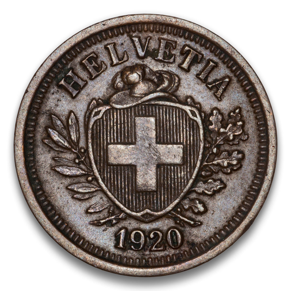 Switzerland Bronze 1 Rappen 1920 B