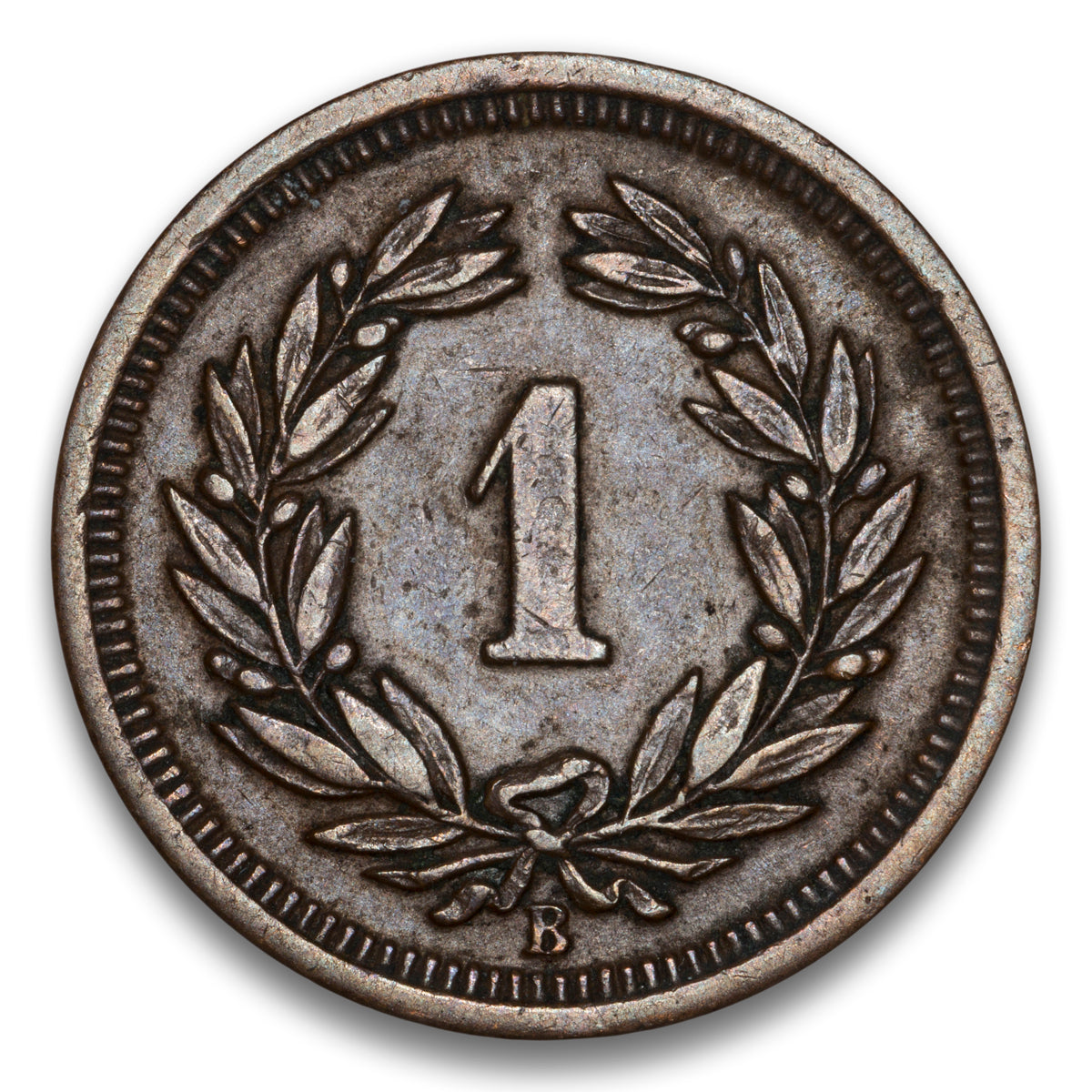 Switzerland Bronze 1 Rappen 1920 B