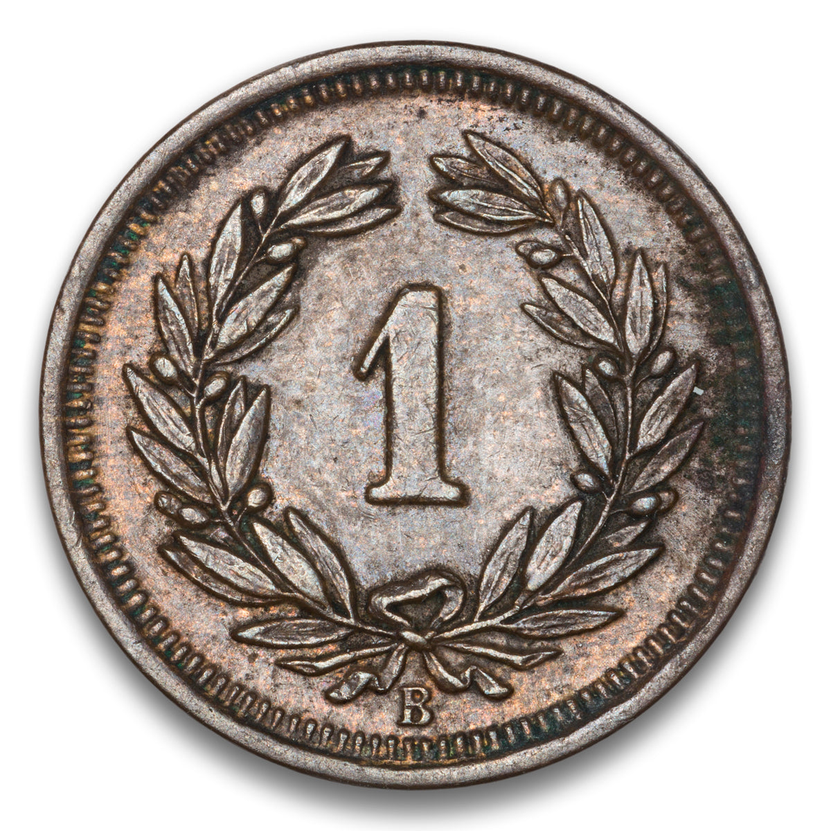 Switzerland Bronze 1 Rappen 1937 B