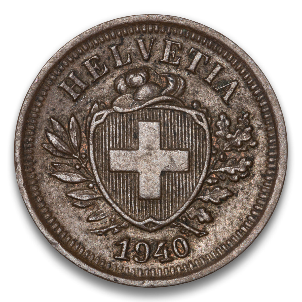 Switzerland Bronze 1 Rappen 1940 B