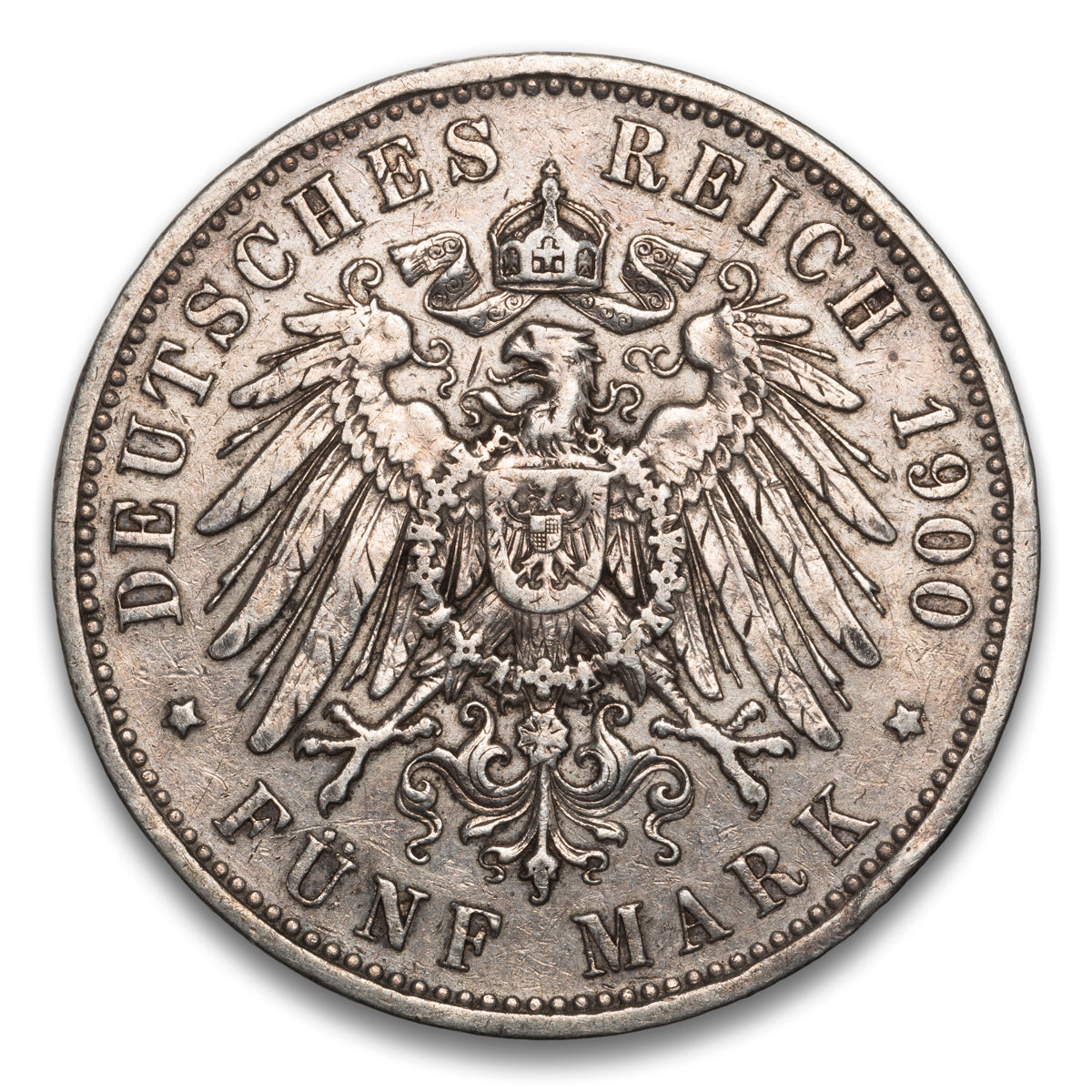 Prussia - German State Silver 5 Mark 1900 A