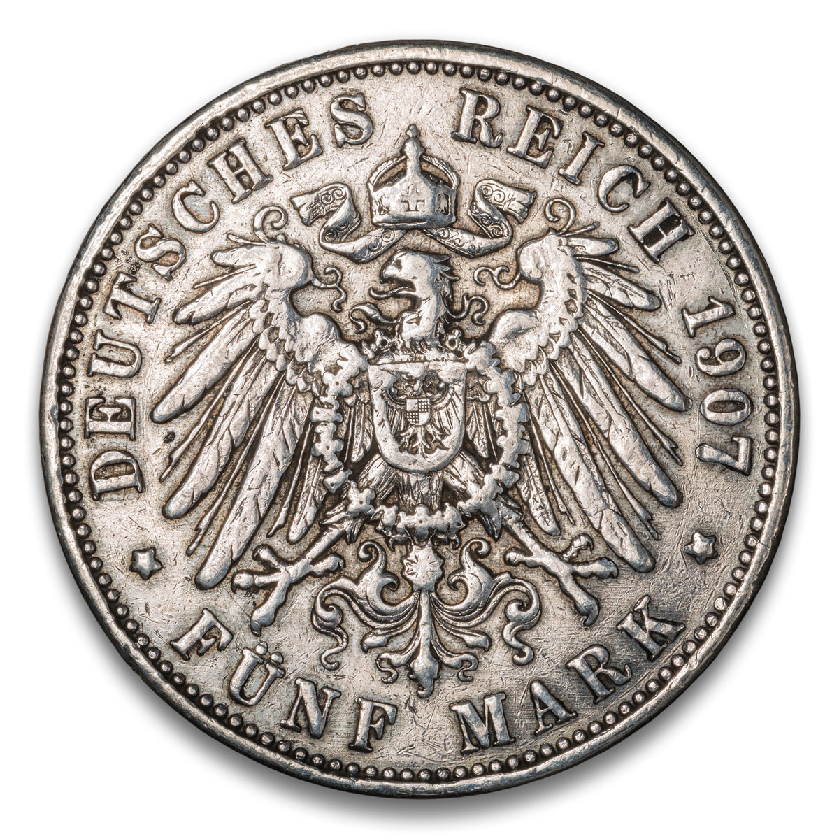 Prussia - German State Silver 5 Mark 1907 A