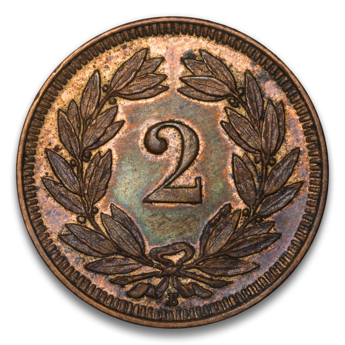 Switzerland Bronze 2 Rappen 1919 B