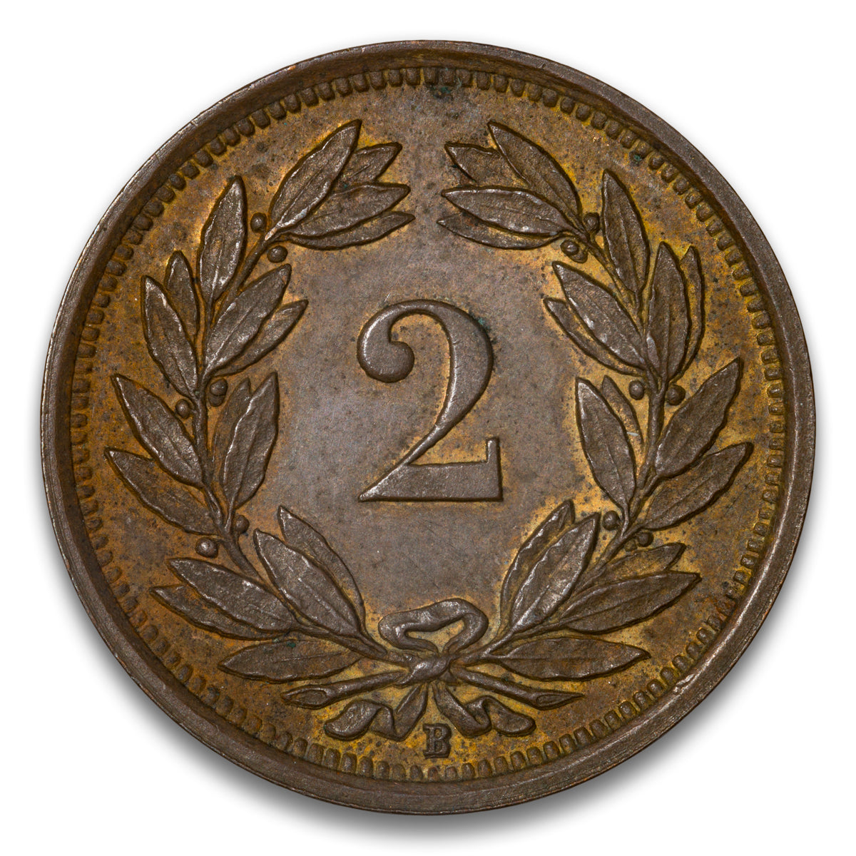 Switzerland Bronze 2 Rappen 1936 B