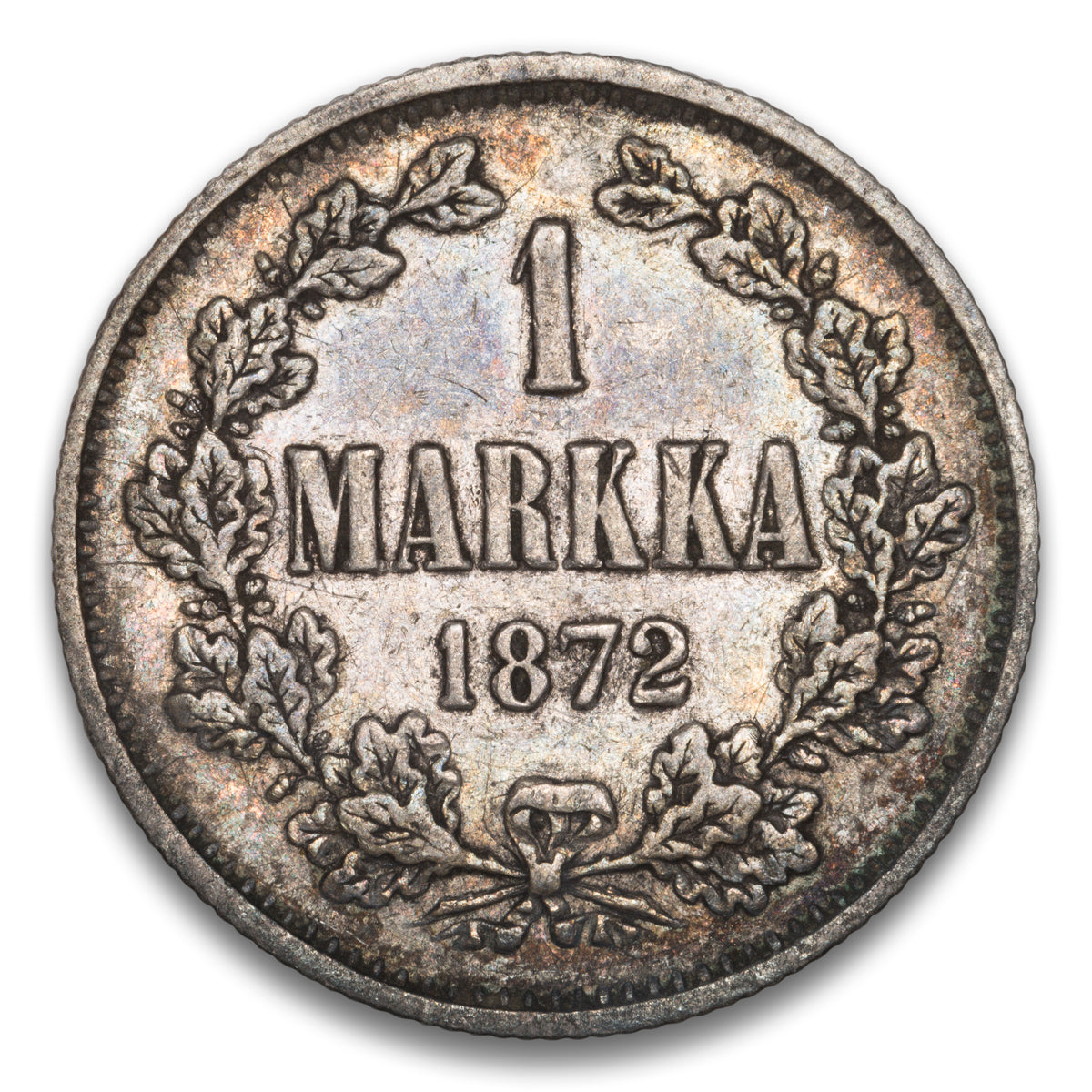 Finland Silver 1 Markka 1872 S